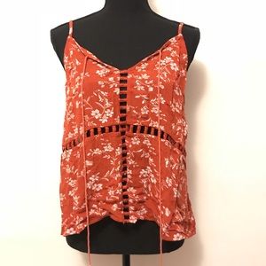 LF Burnt Orange Floral Tank